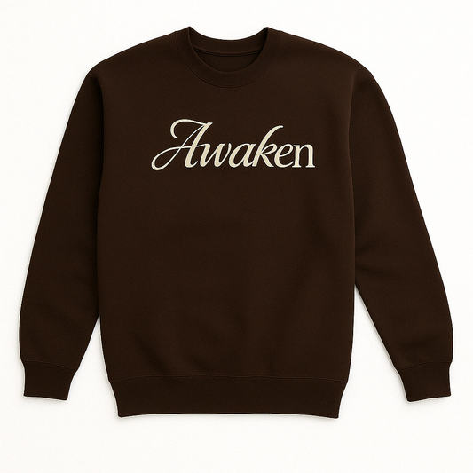 Awaken Brown Crewneck