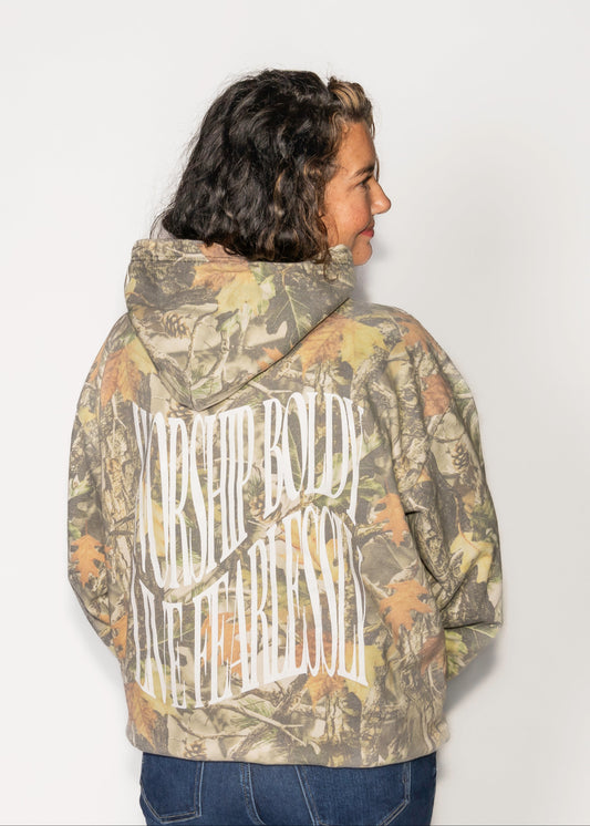 Worship Boldly Puff Print Hoodie