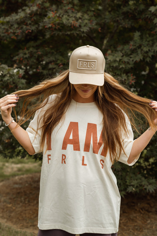 'I AM FRLS' Oversized Boxy Tee