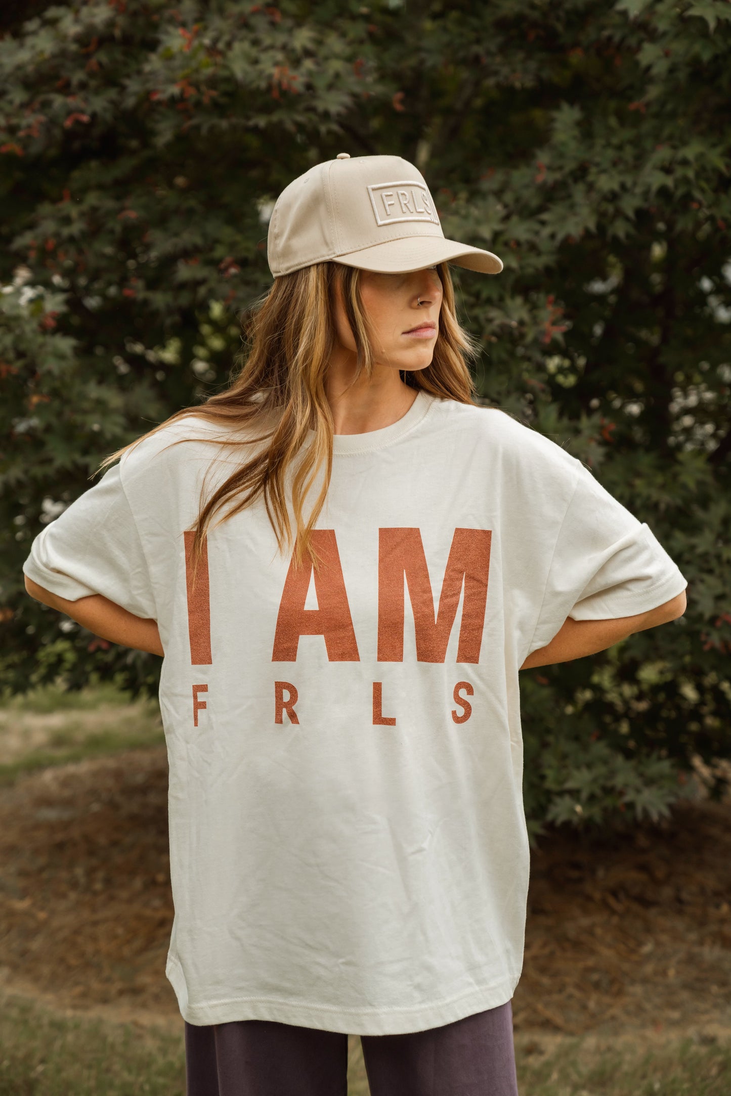 'I AM FRLS' Oversized Boxy Tee